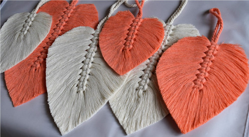 Macramé lístky k zavěšení — foto 6