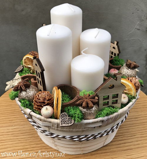 Přírodní adventní svícen — foto 2