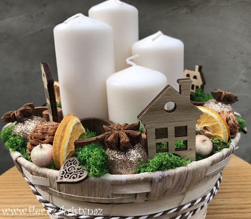 Přírodní adventní svícen — foto 3