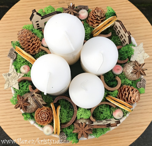 Přírodní adventní svícen — foto 4