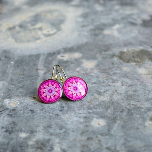 Fuchsia, závěsné naušničky — foto 2