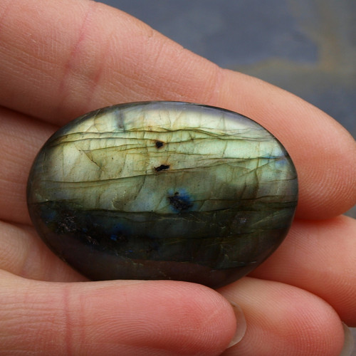 Labradorit, placka 41 x 30 mm č.2255 — foto 6