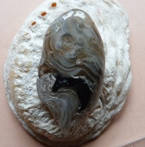 Achát peříčkový - 6,9 cm — foto 2