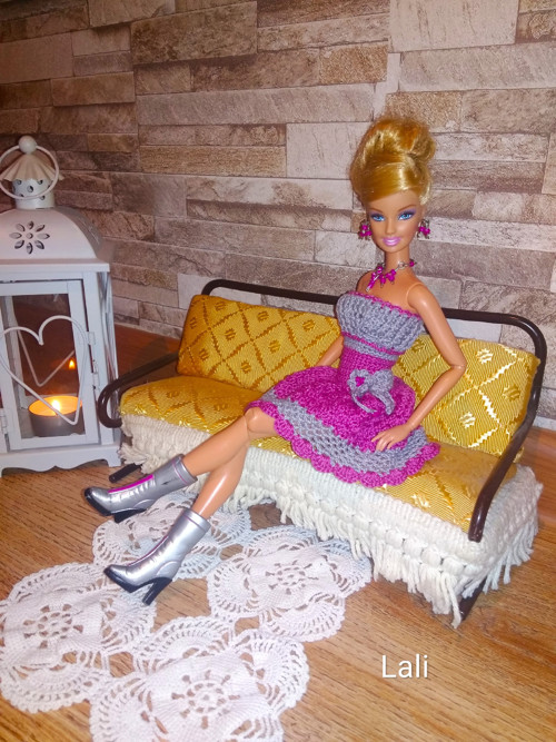 Háčkované šaty pro panenku Barbie 1. — foto 2