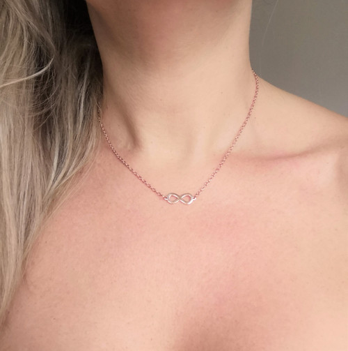 Ocelový náhrdelník*infinity*nekonečno*rosegold — foto 5