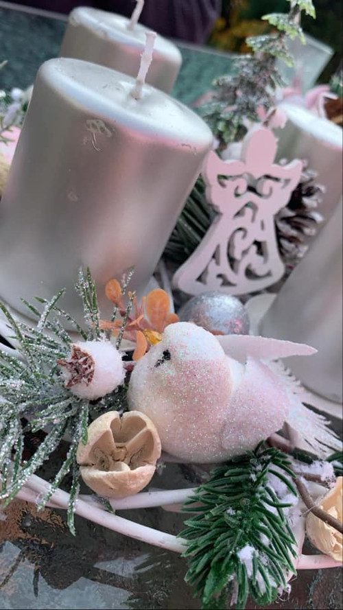 Adventní dekorace na stůl — foto 5