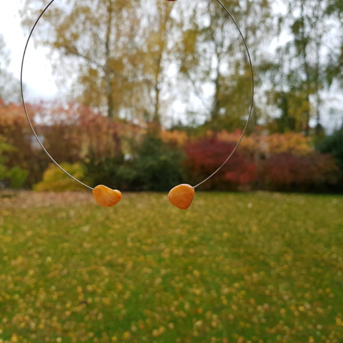 "Levitace 3" Náhrdelník (perleť, nerezová ocel) — foto 3