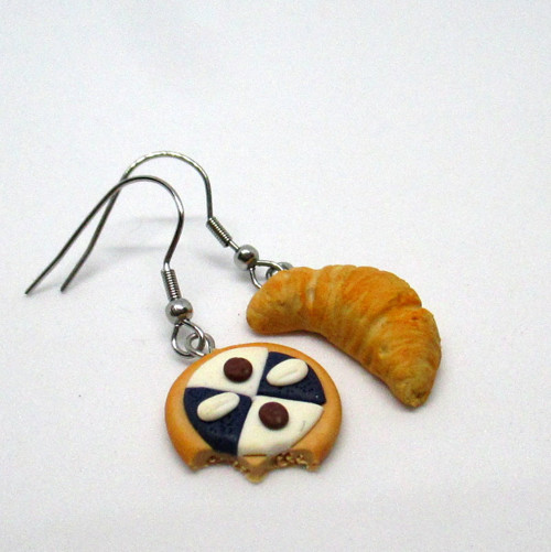 Náušnice koláček a croissant — foto 2