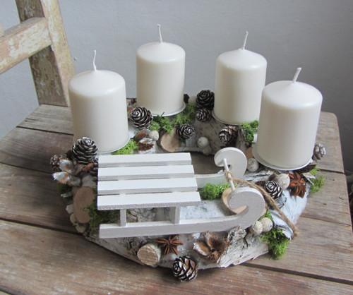 Přírodní adventní svícen — foto 2