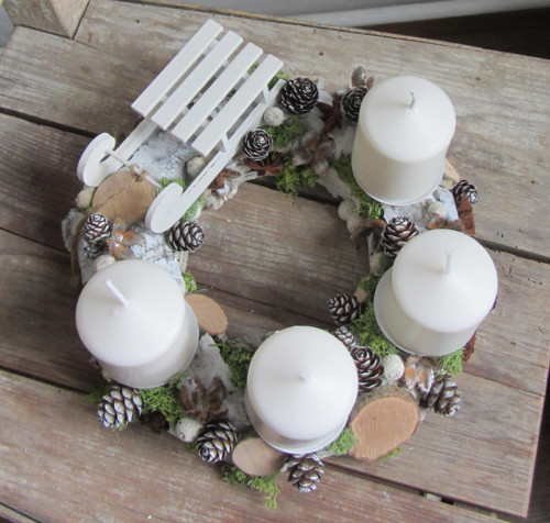 Přírodní adventní svícen — foto 3