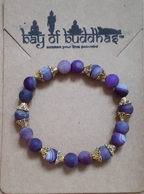 Náramek Violet agate gold wisdom — foto 6