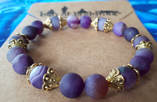 Náramek Violet agate gold wisdom — foto 5