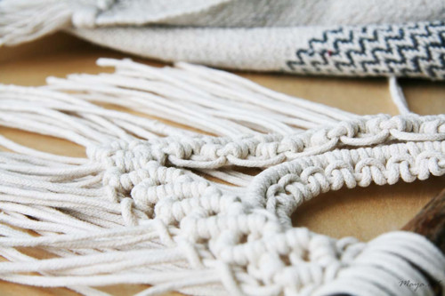 Přírodní malý macramé WALLHANGING — foto 3