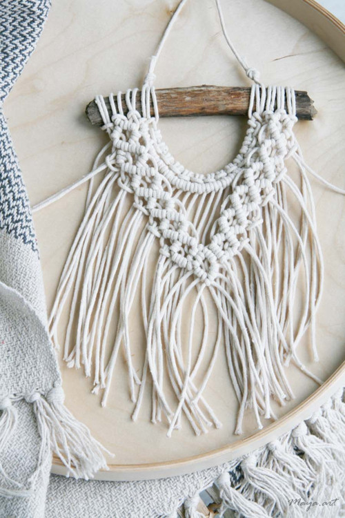 Přírodní malý macramé WALLHANGING — foto 2