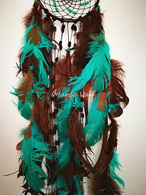 Lapač snů -- hnědo/tyrkys — foto 3