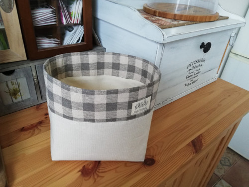 Látkový košík - kostkovaný — foto 3