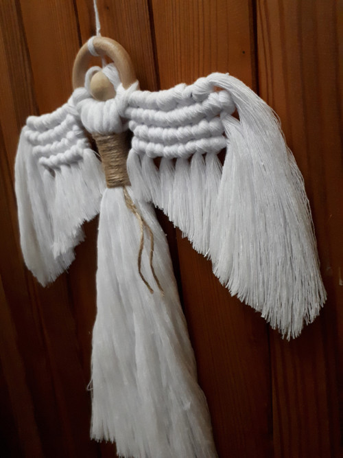 Dekorace macramé anděl - patron ochrany — foto 4