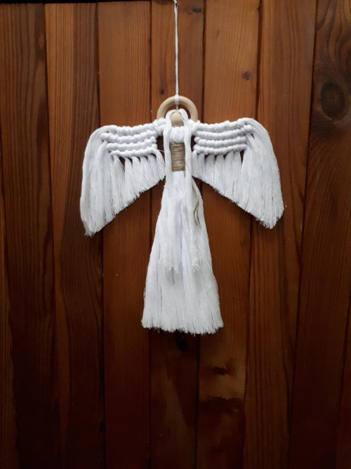 Dekorace macramé anděl - patron ochrany — foto 6