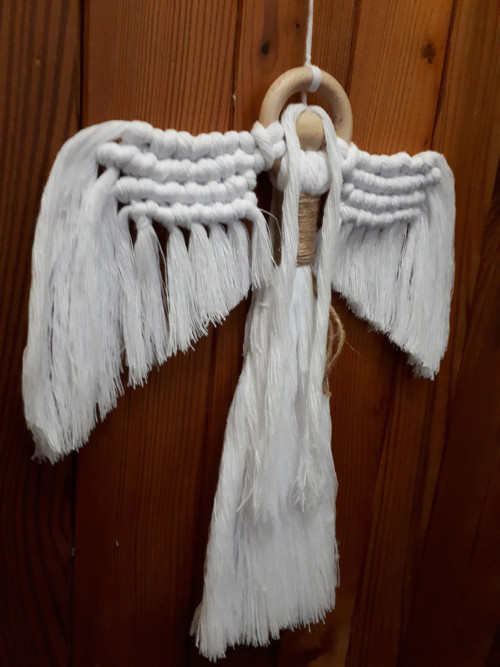 Dekorace macramé anděl - patron ochrany — foto 5