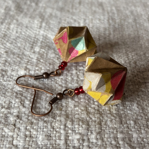 Origami náušnice — foto 3