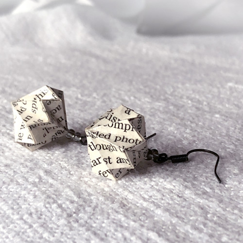 Origami náušnice "noviny" — foto 2
