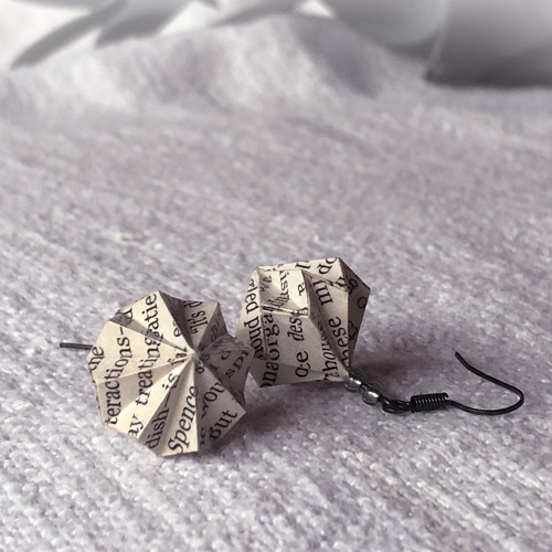 Origami náušnice "noviny" — foto 5
