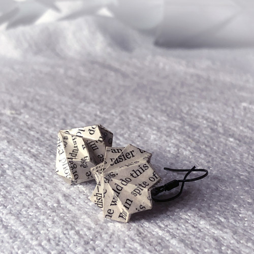 Origami náušnice "noviny" — foto 3