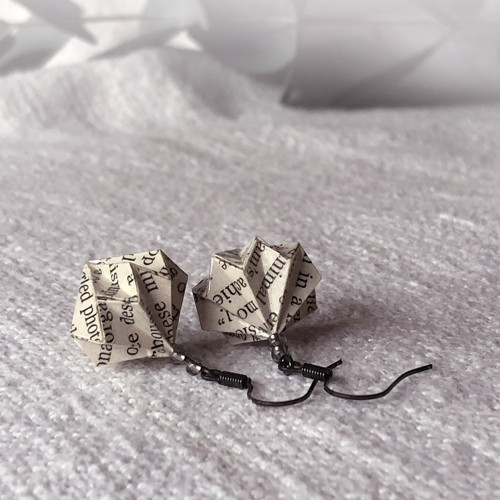 Origami náušnice "noviny" — foto 4