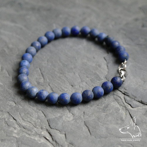 Lazhvard (lapis lazuli) - modrý náramek — foto 2