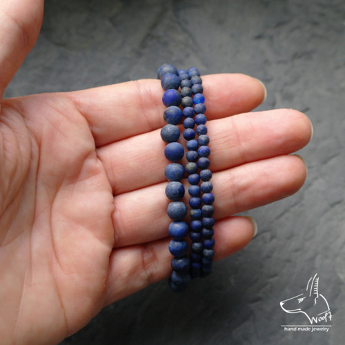 Lazhvard (lapis lazuli) - modrý náramek — foto 4