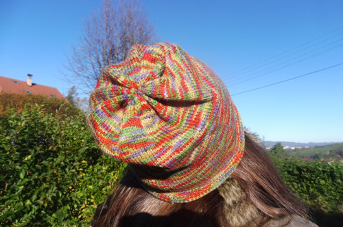 Pletená čepice - MIX červeně — foto 3