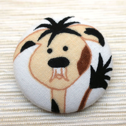 Buttonková brož Crazy pes 38mm *na objednávku — foto 3