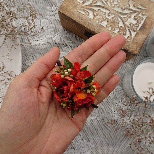 Gumička do vlasů / oranžová — foto 5