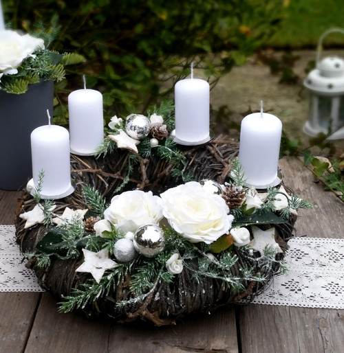 Adventní věnec "Bílé vánoce" — foto 3