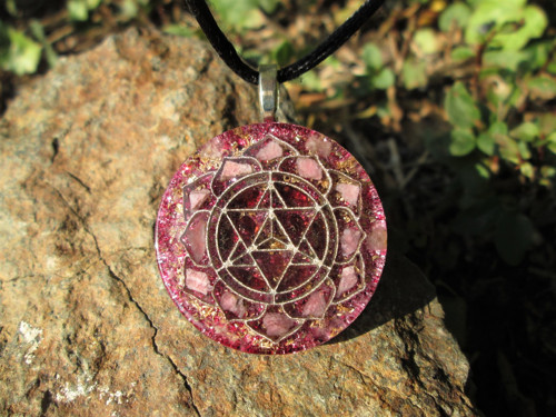 Org. šperk ,,Sri Yantra - Meridián srdce " — foto 3