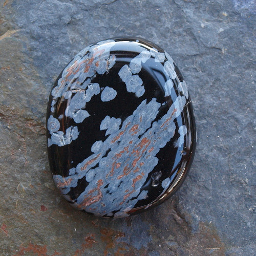 Obsidián vločkový,placka — foto 2