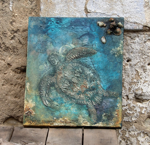 Želva - mixed media — foto 2