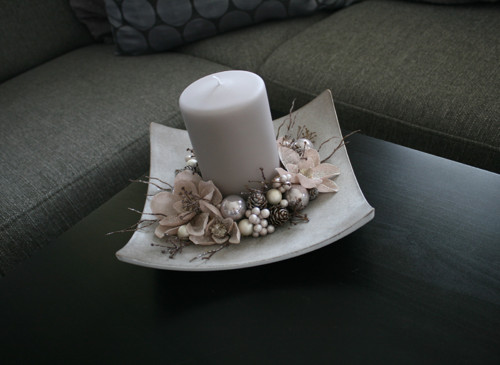 Vánoční svícínek v šedohnědé — foto 3