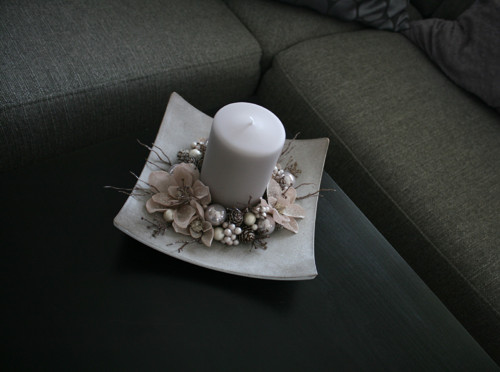 Vánoční svícínek v šedohnědé — foto 2