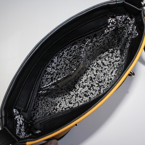 Kabelka Mogan "Black Strip" Yellow — foto 5