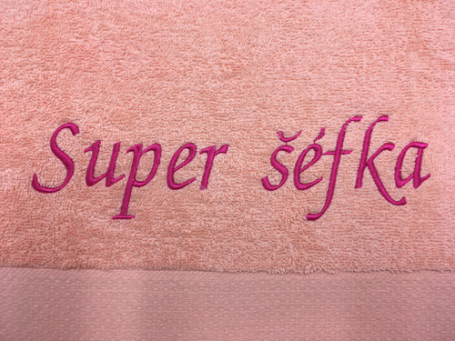 Osuška s výšivkou Super šéf — foto 4