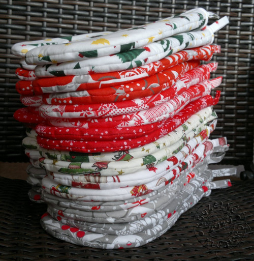 Vánoční chňapka červený patchwork - cena za 1 ks — foto 5