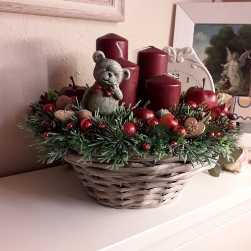 Adventní svícen košík — foto 3