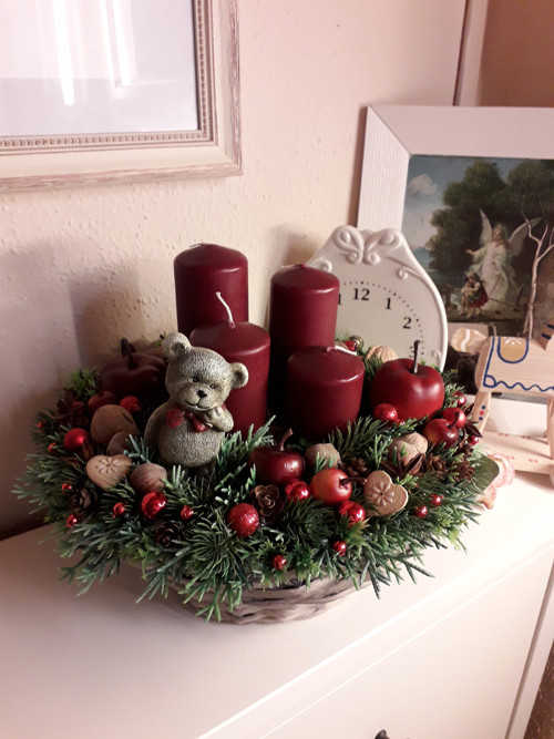 Adventní svícen košík — foto 4
