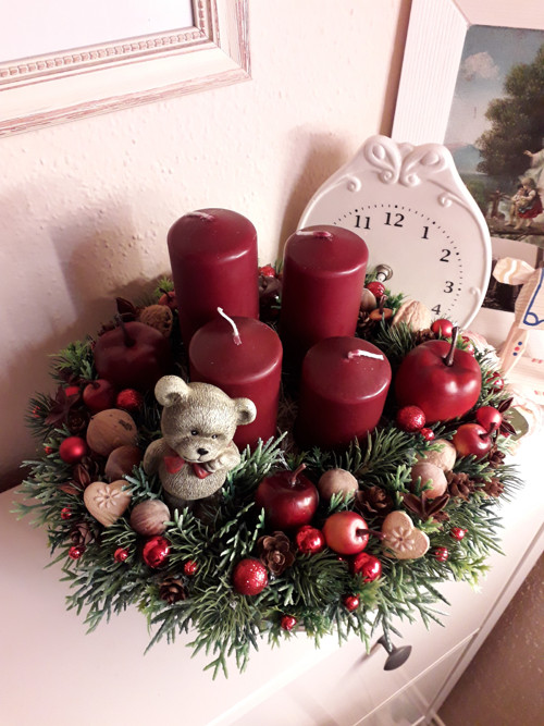 Adventní svícen košík — foto 2