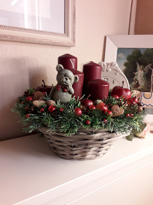 Adventní svícen košík — foto 6