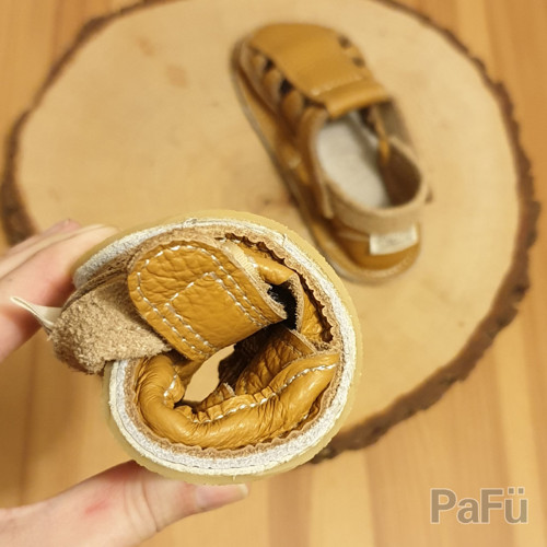 Kožené barefoot capáčky - sandálky 16 cm — foto 4
