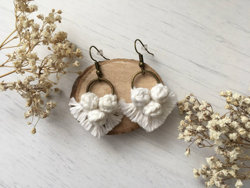 Macramé náušnice — foto 2