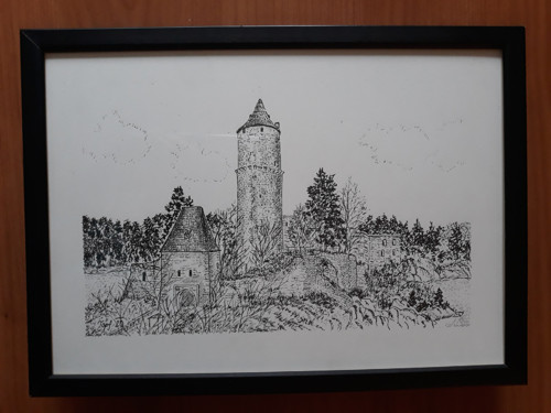 Hrad Zvíkov - perokresba — foto 2