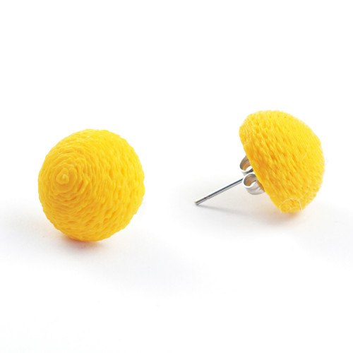 Náušnice bobule traffic yellow — foto 4